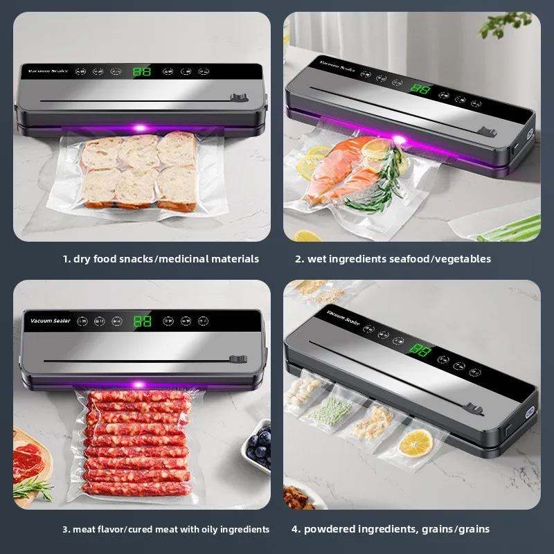 

Stainless steel automatic vacuum sealing machine household food packaging machine