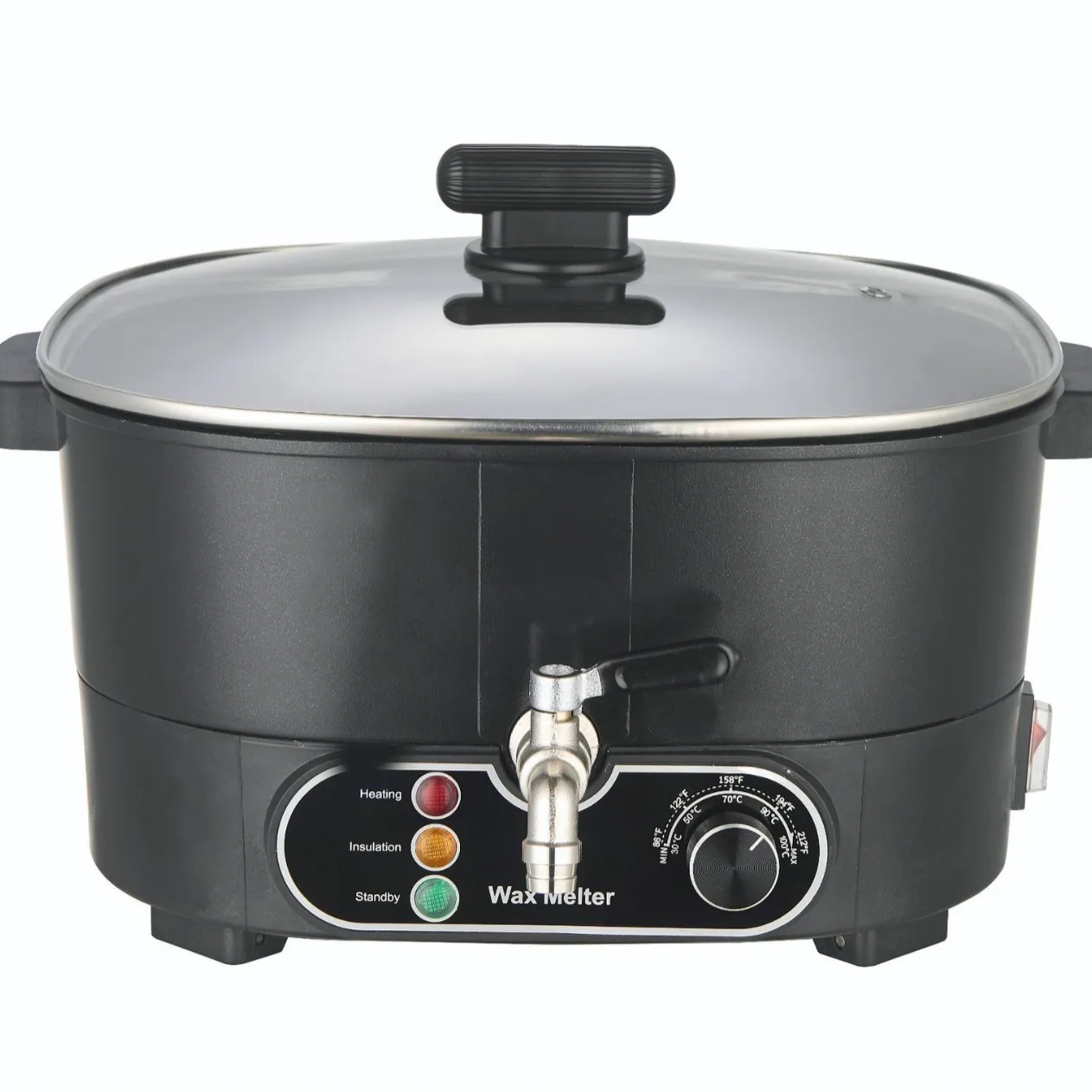 Wax Melting Pot with Thermometer Electric Wax Melter for Candle Making with Spout Small Heating Pot Set for Beginner Adults