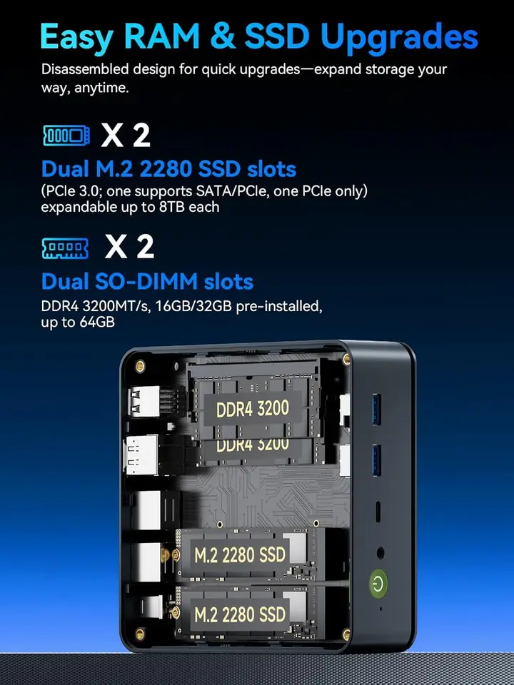 GMKtec M5 Ultra Nucbox Mini PC AMD Ryzen 7 7730U DDR4 3200MT/s