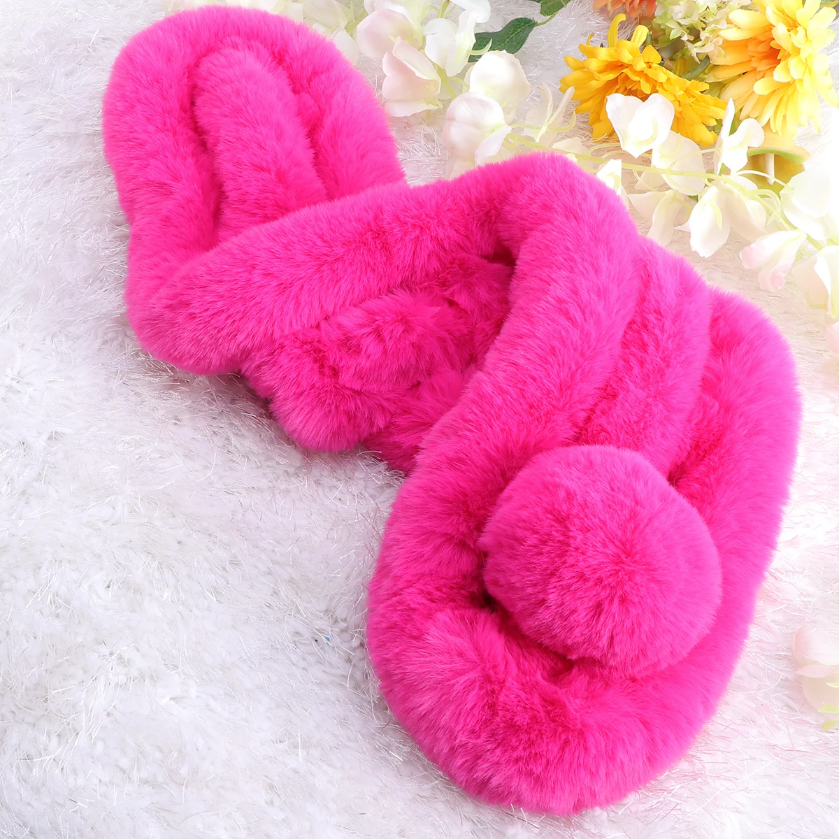 

Imitation Rabbit Scarf Super Warm Thick Women Scarves Winter Shawl Travel Lightweight Soft Long Lasting Use Stylish