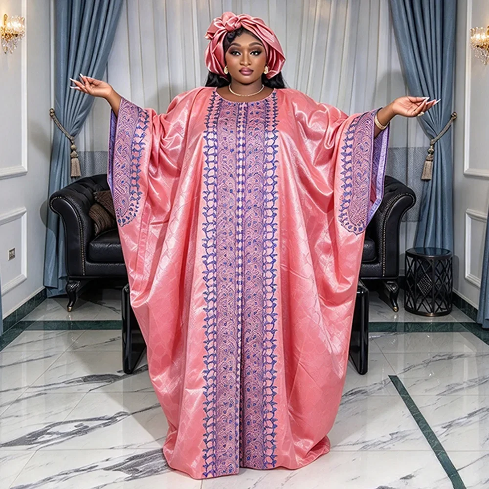 Christmas Gowns Plus Size African Clothes for Women African Dashiki Ankara Embroidery Robe Bazin Design Wedding Party Dresses