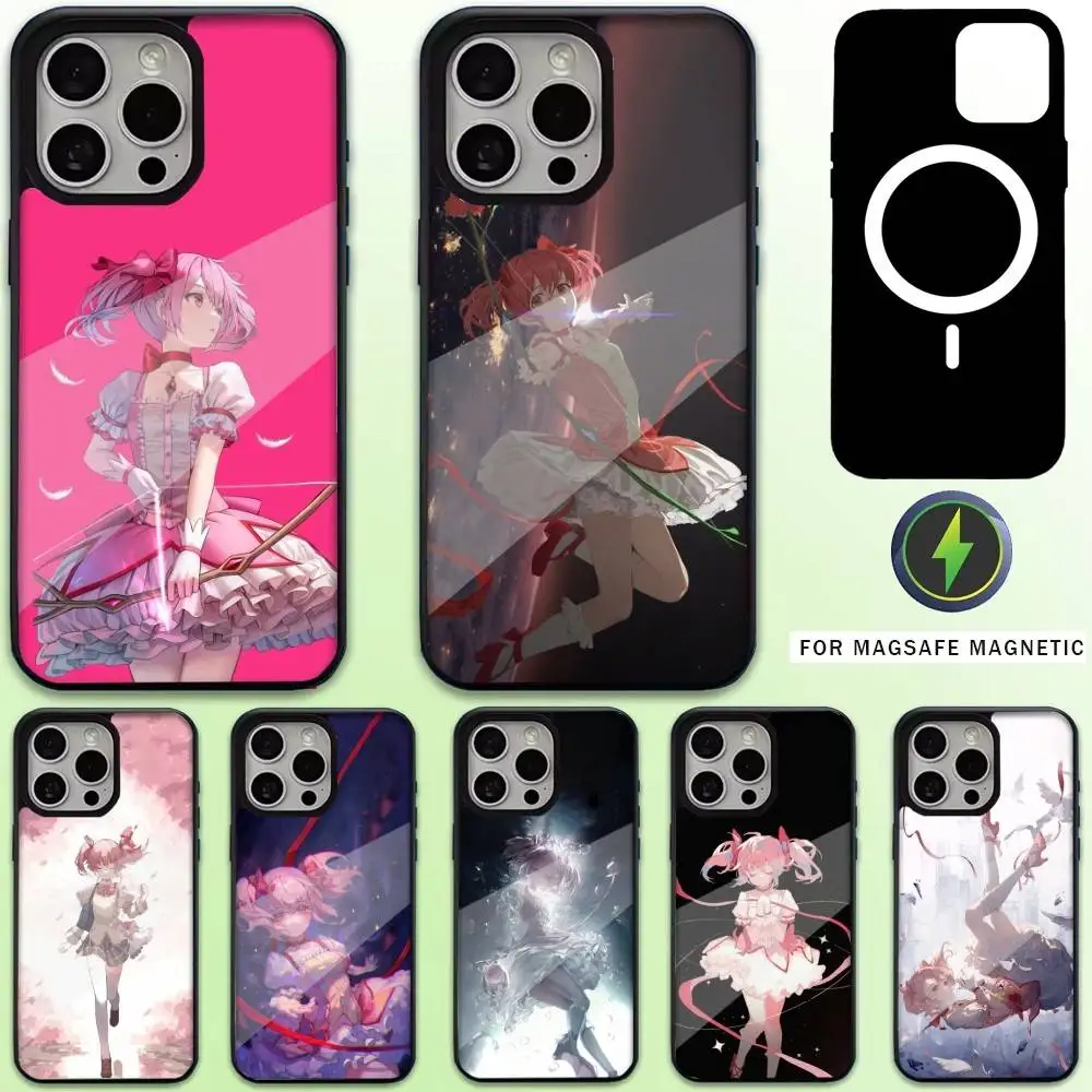 

P-Puella Magi Madoka M-Magica Phone Case For iPhone17,16,15,14,13,12,11 Plus,Pro Max Magnetic For Magsafe Wireless Charging