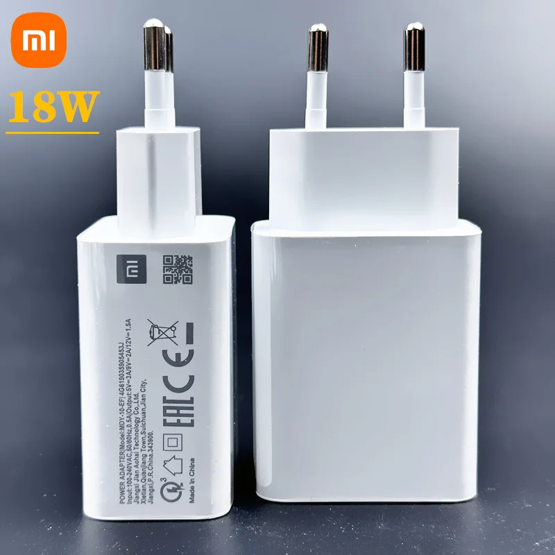 xiaomi fast charger 18W qc3.0 power dapter USB 100cm USB 3.1 Type C cable for Redmi note 7 8 9 9s MI 9 SE 8 6 mix 2 2S 3