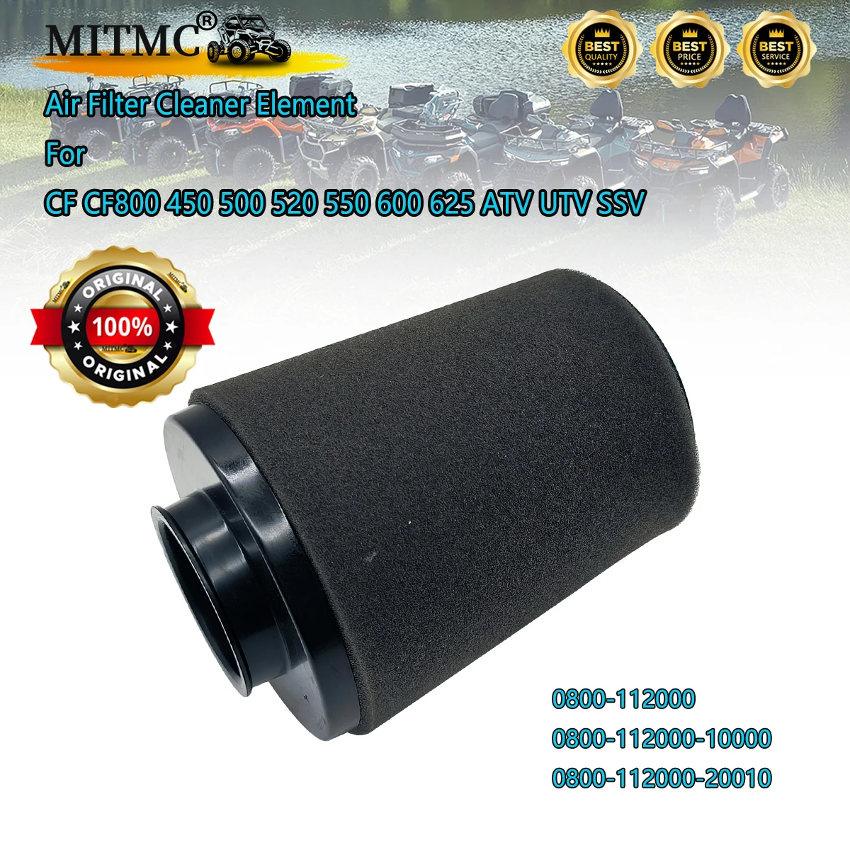 Original Air Filter Cleaner Element Fit For CF CF800 450 500 520 550 600 625 ATV UTV SSV 0800-112000
