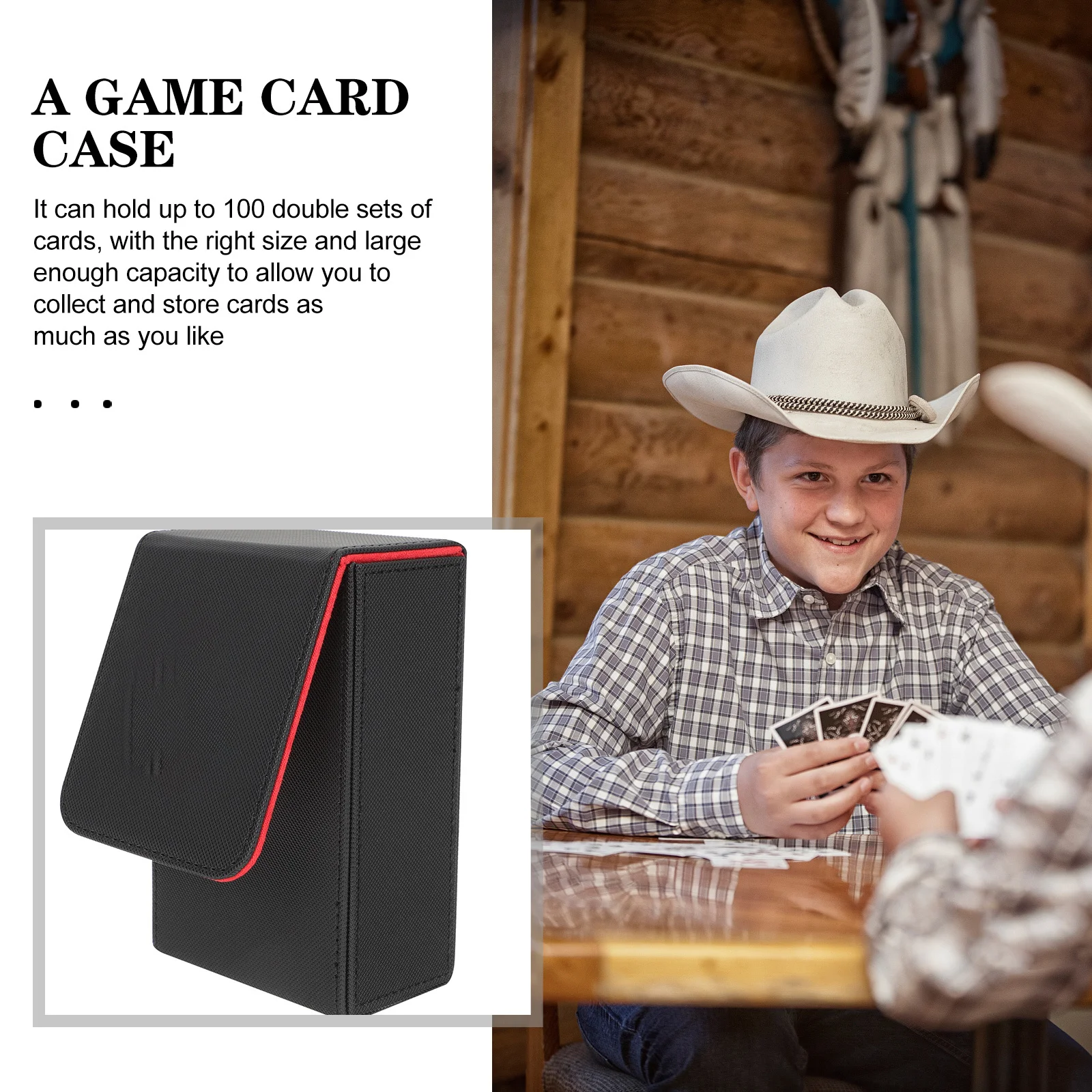 

Large Capacity Tarot Storage Box PU Anti Deformation Case for Safe Card Keeping Universal Organizer for Game Enthusiasts