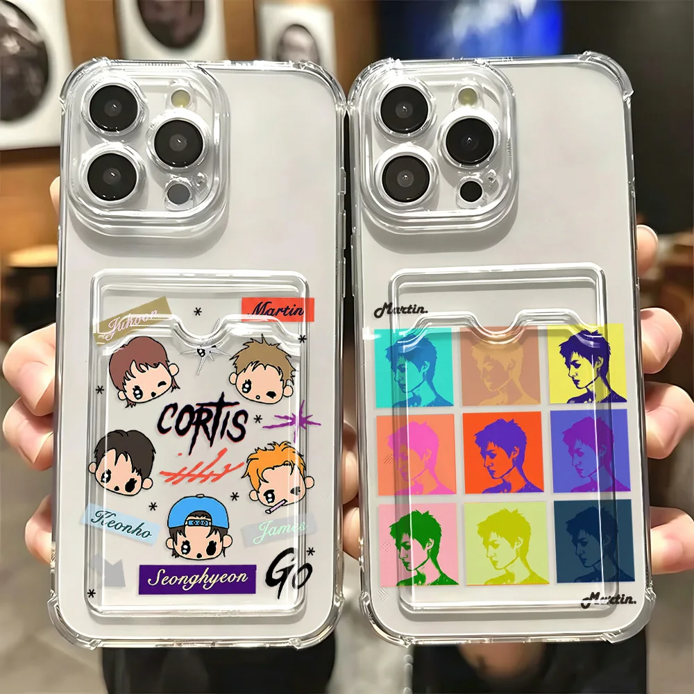 Kpop C-Cortis Card Hold Phone Case For Samsung Galaxy S26 S25 S24 S23 S22 S21 S20 FE Edge Plus Ultra M33 M53 M54 5G Airbag Cover