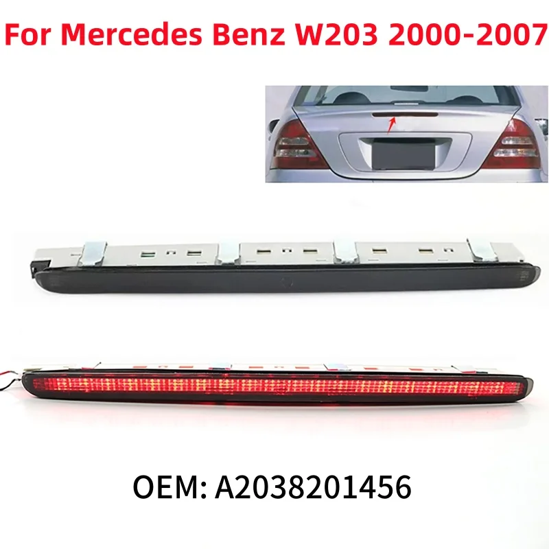 

Black /Red Shell LED Third Brake Light High Mounted Stop Lamp for Mercedes Benz W203 2000-2007