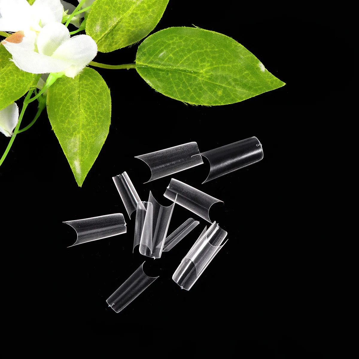 

240Pcs Full Cover Fake Nail Pieces Fashionable Sticky Nail Patches Transparent Press on Nails for Christmas Halloween Birthday