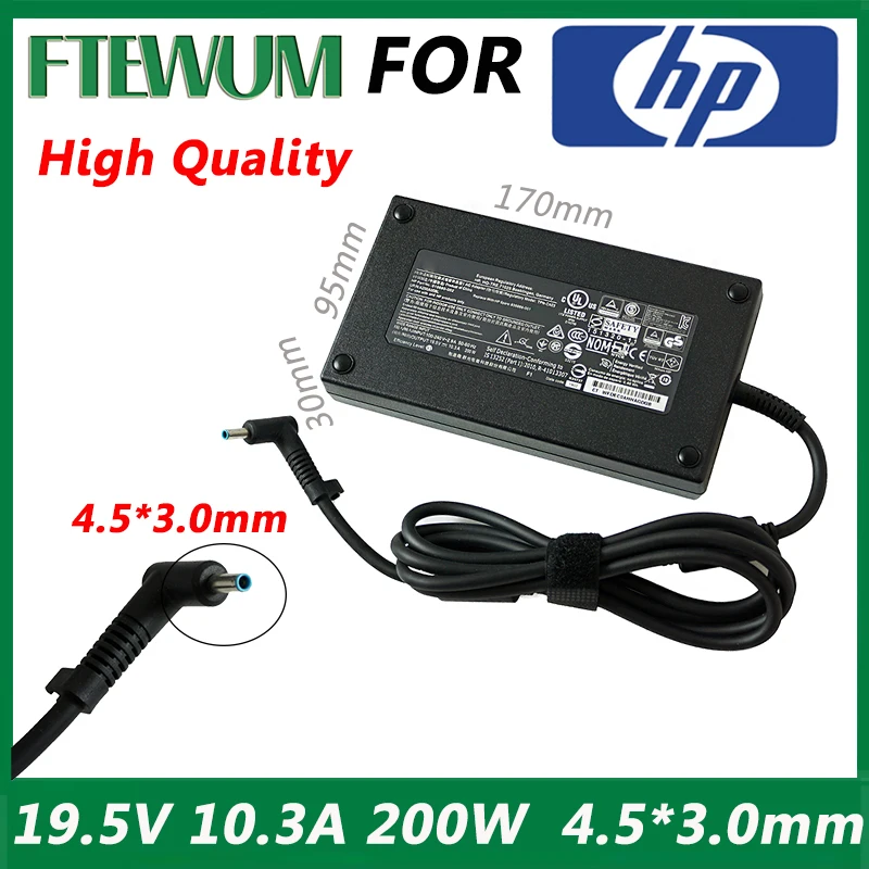 19.5V 10.3A 200W Laptop Adapter For HP ZBook 17 G3 G4 TPN-CA03 A200A008L 815680-002 835888-001 15-CE004LA Notebook Power Supply