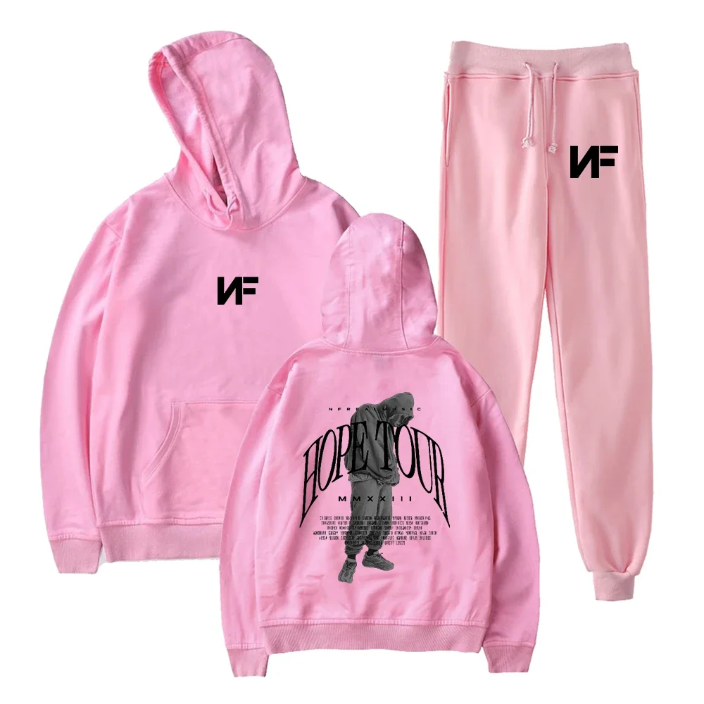 Rapper nf Hoffnung Tour Merch Herren Sportswear Set Casual Trainings anzug zweiteiliges Set Sweatshirt Jogging hose Jogging anzug y2k Kleidung