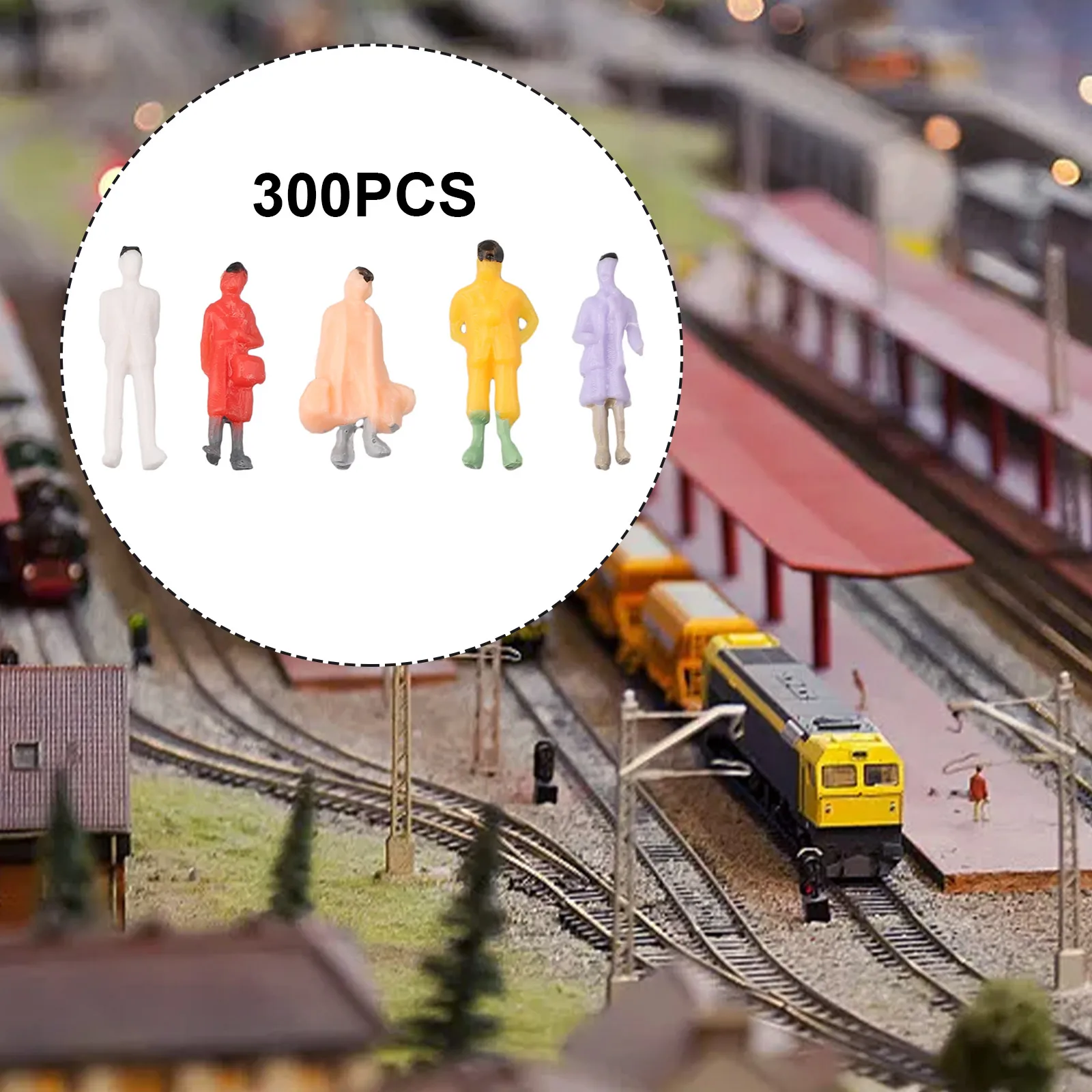 Painted Figures Railway Train Layout Mixed Batch Model People Passenger Model Train Scenes Accessories  Painted