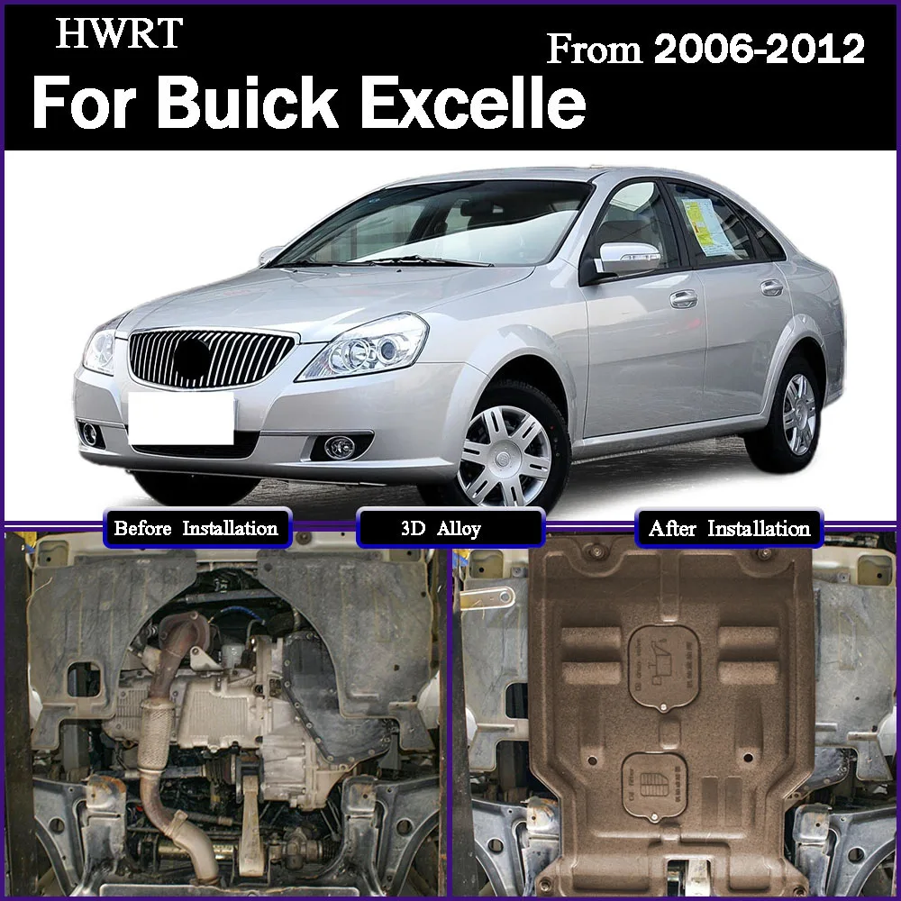 Car Accessories Black Under Engine Guard Mudguard Board Splash Shield Mud Fender Plate Panel For Buick Excelle 2006-2012 1.5L