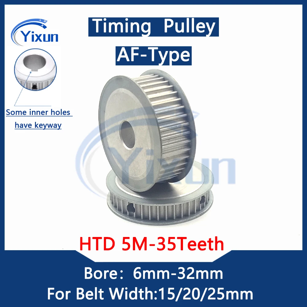 

HTD 5M Timing Pulley 35 Teeth Bore 6mm-32mm For Belt Width 15mm-25mm HTD 5M 35Teeth Keyway Synchronous Wheel 5M Drive Belt Gear