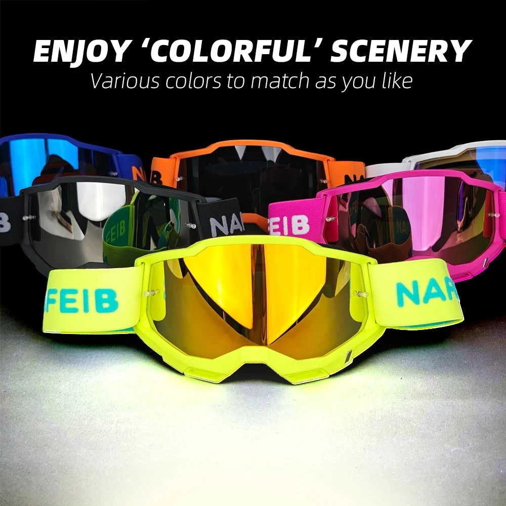 

Motorcycle Glasses Motocross Safety HD Lenses Goggles Dirt Bike ATV Ski mtb Goggles MOTO Outdoor Cycling Sunglasses ﻿