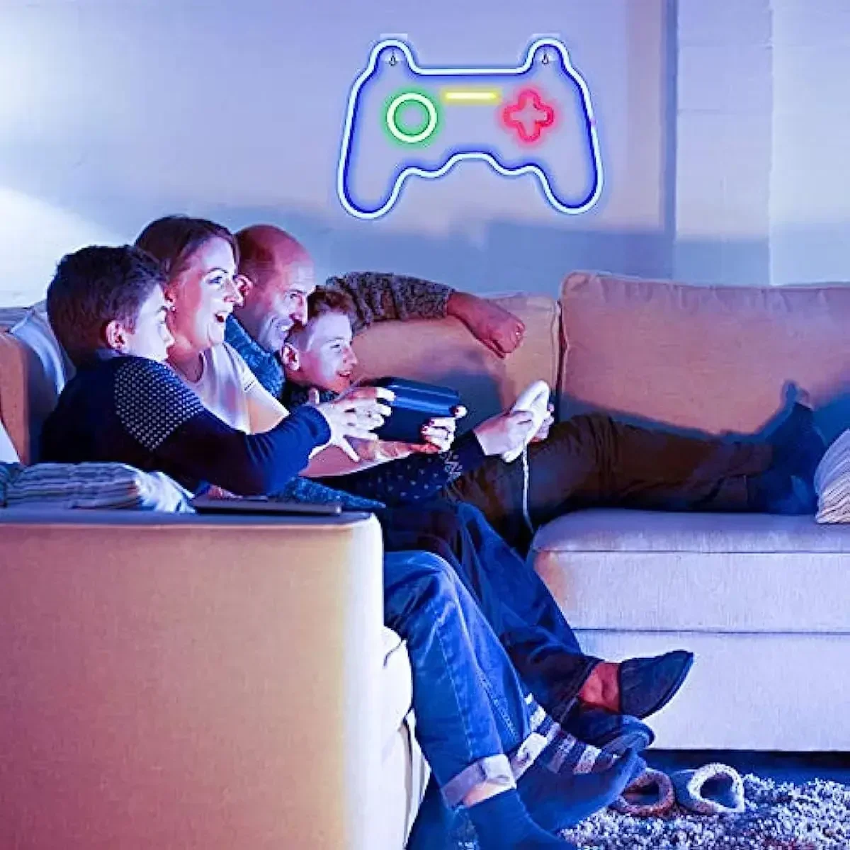 Game Shape Neon Light Neon Light LED Neon Light for Wall Decoration Game Controller Neon Light Bedroom Children's Game Party