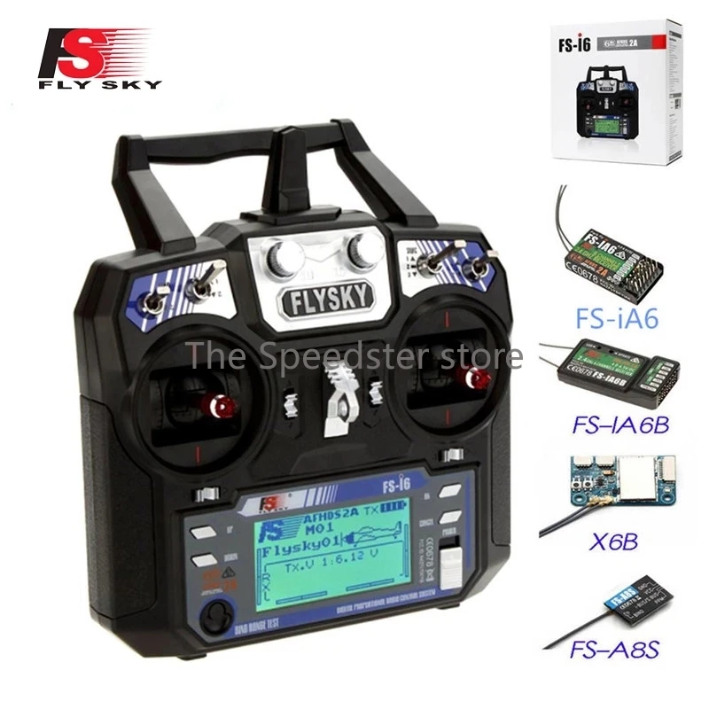 FLYSKY FS-i6 I6 2.4G 6CH AFHDS 2A Rdio Transmitter IA6B X6B A8S Receiver for RC Airplane Helicopter FPV Racing Drone