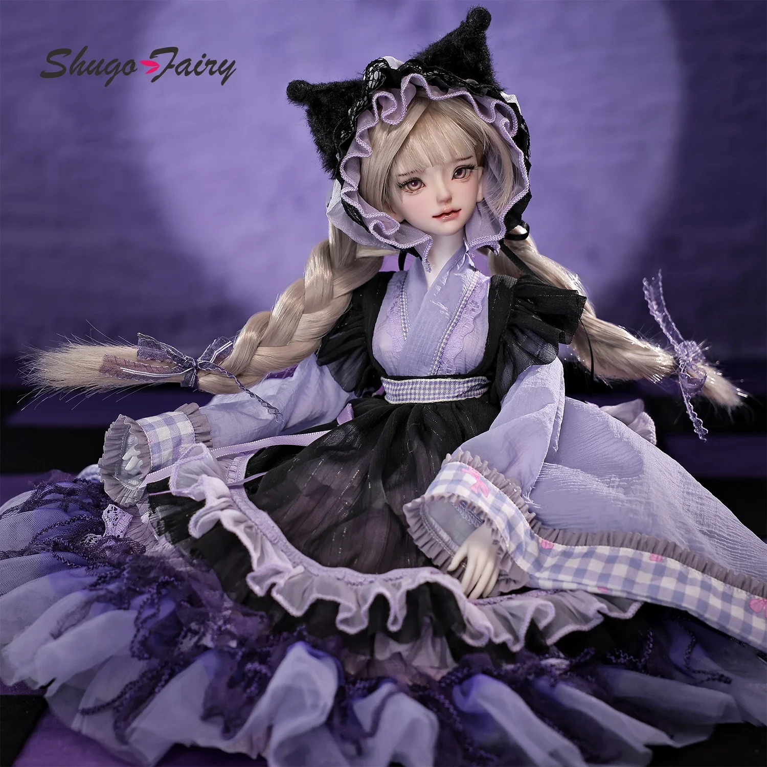 Shugafairy bast original bjd boneca 1/4 cabeça bariy impertinente pequeno diabo estilo anime menina conjunta brinquedos conjunto completo