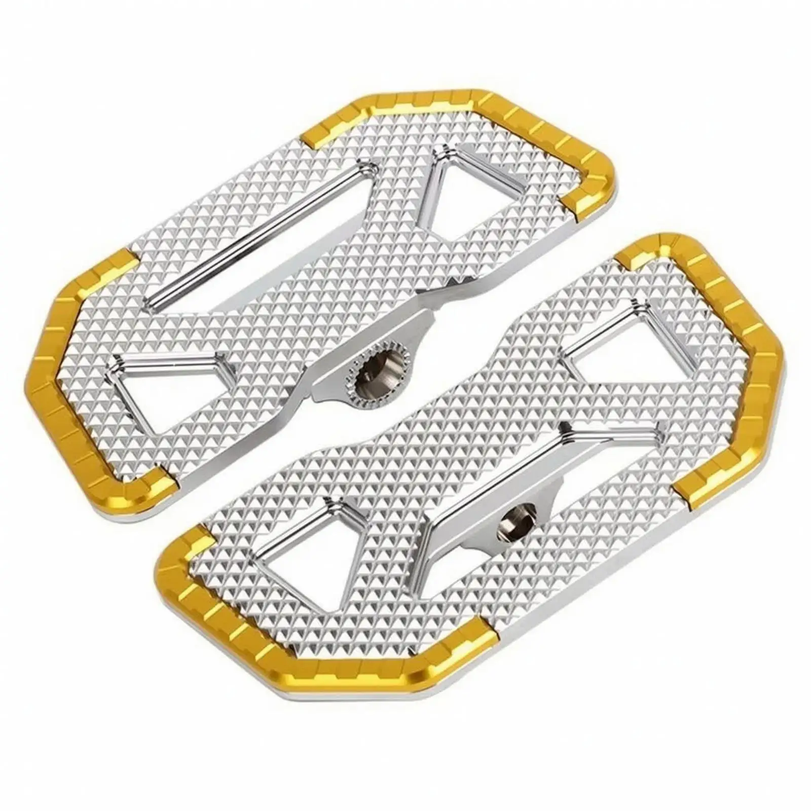 Aluminum Alloy Motorcycle Foot Pedal with Triangular Grip for Cruiser Footrest Platforms
