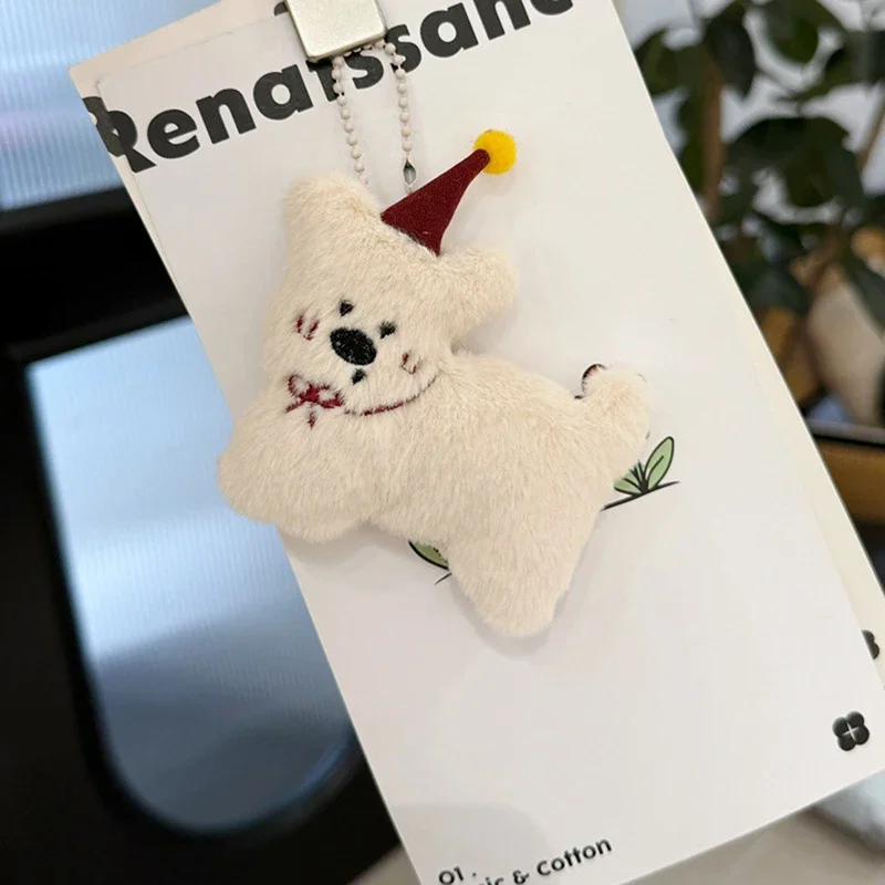 Kawaii Dachshund Plush Keychain Cartoon Stuffed Puppy Keyring Couple Key Holder Lovely Backpack Pendant Decoration Gifts