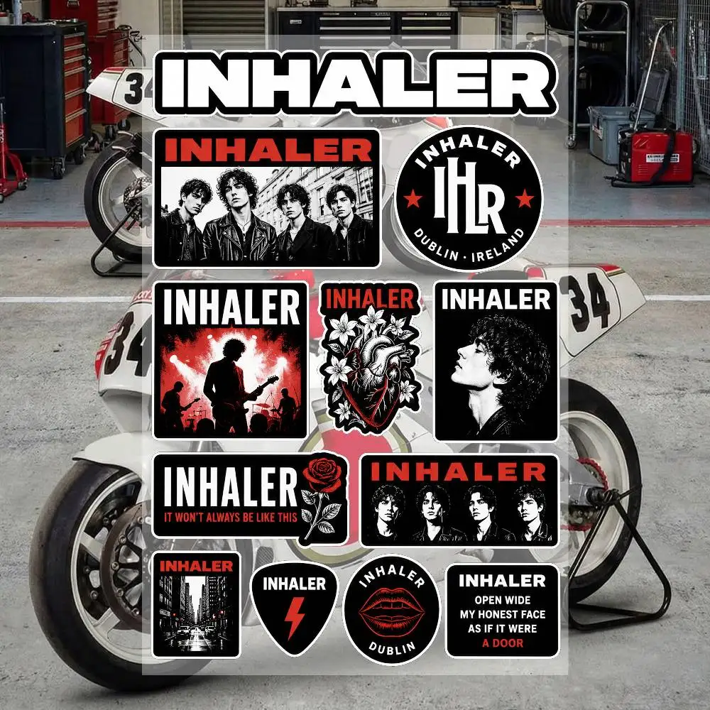 

I-nhA-ler Aesthetic Graffiti Stickers Waterproof PVC Decals for Motorcycle Skateboard Car Helmet Notebook DIY Decoration