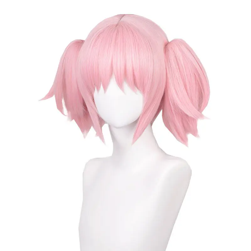 Puella Magi Madoka Magica Madoka Kaname Cosplay Wig 30cm Pink Ponytail Hair