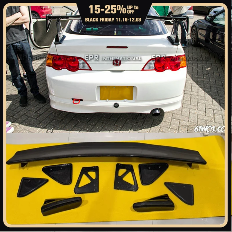 

Для Honda 02-06 Integra DC5 Acura RSX MU СТИЛЬ УГЛЕРОДНЫЙ глянцевый спойлер для багажника GT Wing внешние аксессуары наборы