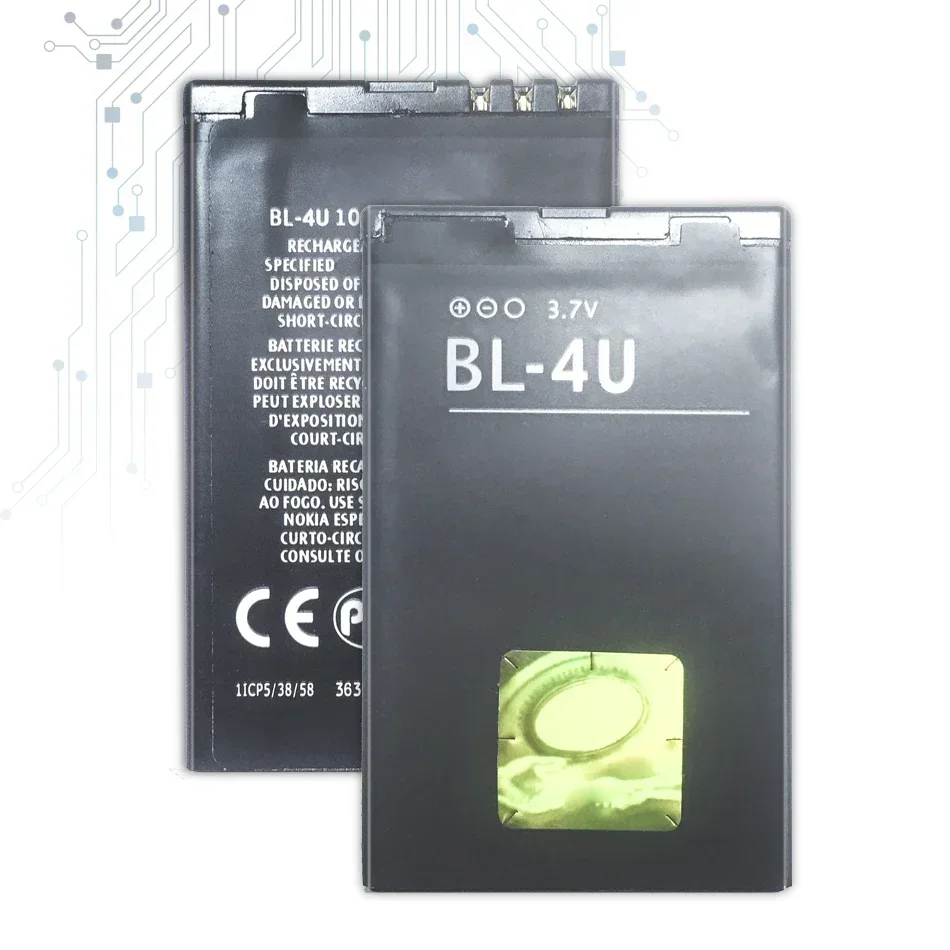 New 1000mAh BL-4U BL4U Battery For Nokia Asha 210 300 305 306 308 309 311 501 503 BL 4U Li-ion Lithium Bateria