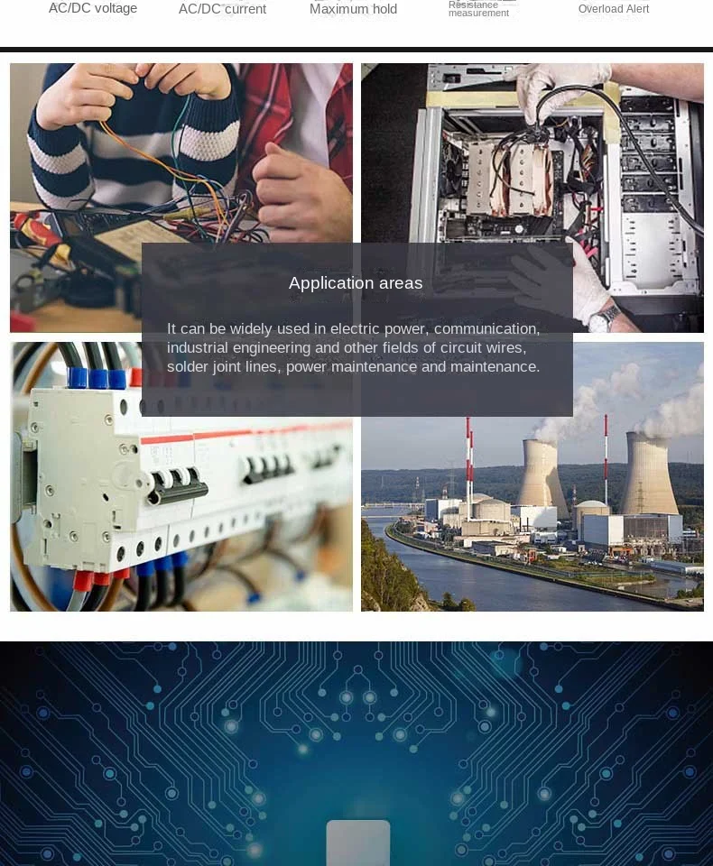 LOOBO DT-3351/DT-3352 True RMS Digital AC/DC Clamp Meter with High Accuracy Voltage and Current Testing 1 Year Warranty view 6