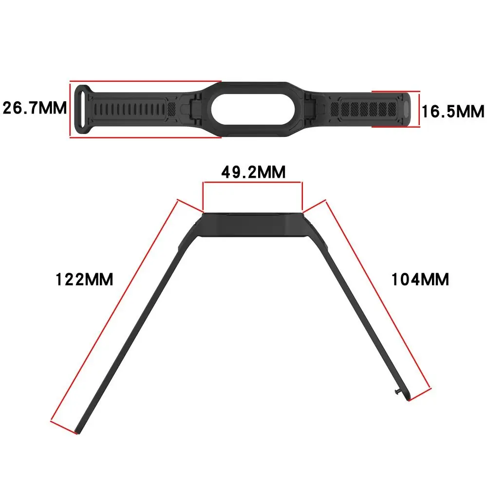 Силиконовый спортивный ремешок, встроенный регулируемый браслет, сменный защитный чехол для Xiaomi Band 9/8/7/6/5/4