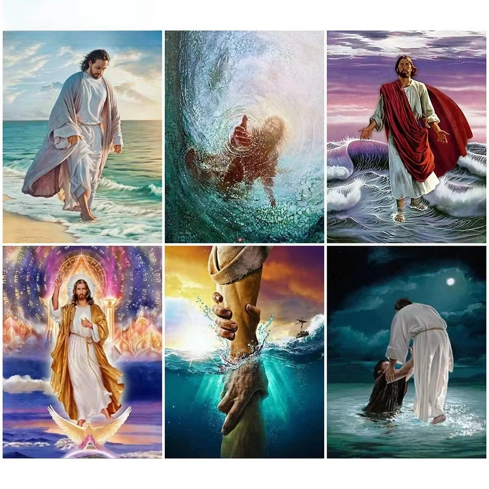 

500 1000 1200 2000pcs Jigsaw Puzzle Jesus Christ Religious Portrait Wall Art For Adults Family Fun Brain Teaser Gift