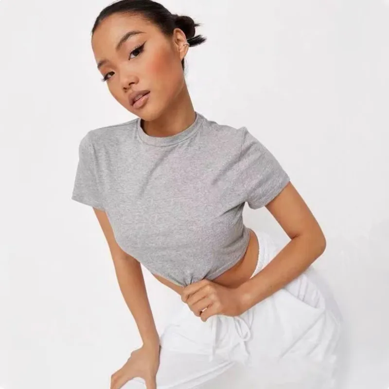 بلوزة قصيرة الأكمام للنساء ، تي شيرت برقبة دائرية ، ملابس مكتب سيدة ، تي شيرت فتاة ، هدية حفلات ، أزياء غير رسمية ، الربيع ، الصيف ، WT164 #1