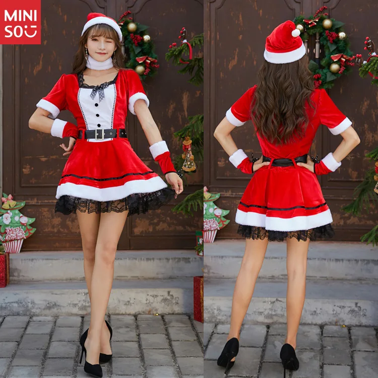 

Japanese Korean Christmas Dress, Cute Sweet Party Stage Outfit