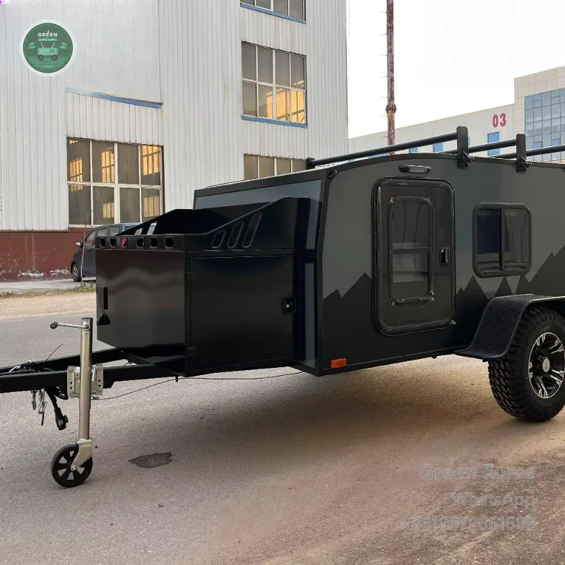 Chinese-Made Off-Road Camper Trailer - Flat-Roof Design, Triple-Bed Layout, and Leisure-Oriented Build
