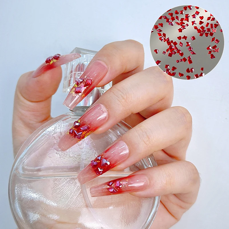 50 peças strass de cristal vermelho para arte em unhas formato misto diamantes para unhas strass ab pingentes de pedras preciosas com parte traseira lisa