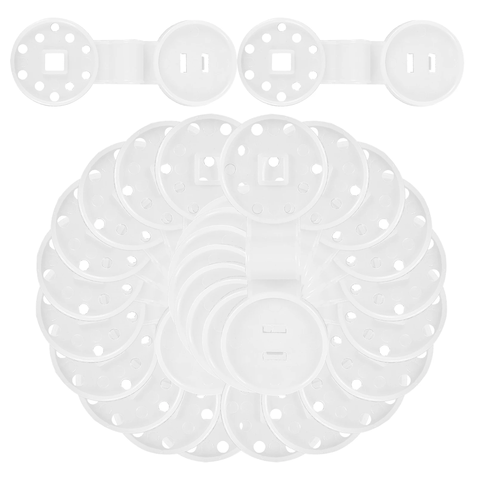 

80pcs Round Solar Net Clips for Greenhouse Shading Plastic Garden Netting Clips Sunshade Cloth Fixing Hardware