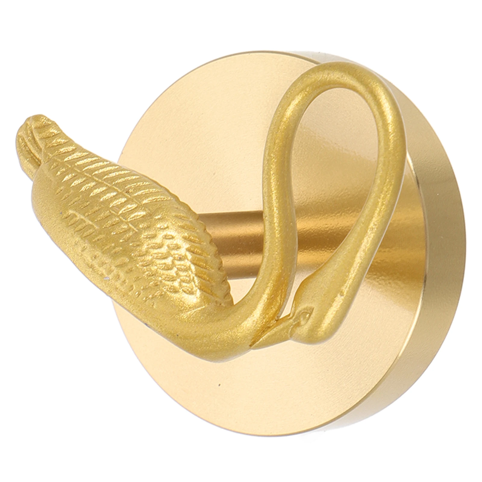 

Swan Hooks Brass Clothes Gold Towel Cute Animal Decorative Punch Free Multi Purpose Home Bedroom Entryway Storage