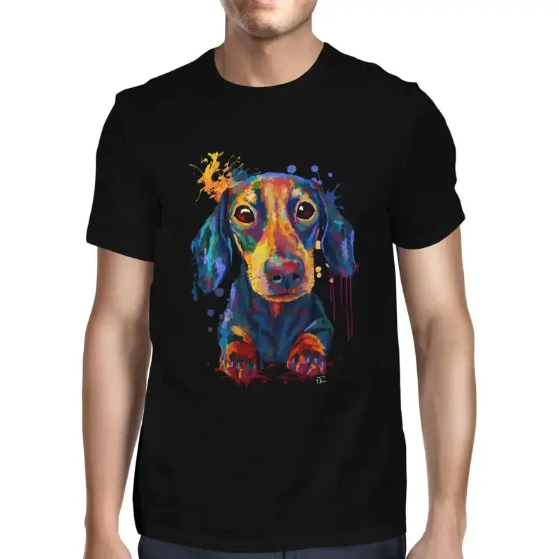 1T T Shirt Mens Watercolour Abstract Descend Dog