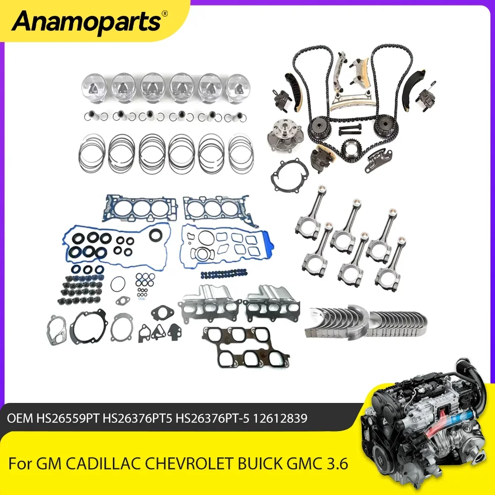 Engine parts Overhaul Rebuild Full gasket Set Kit 3.6 L 09-20 LFX LLT Gas For GM CADILLAC CHEVROLET BUICK GMC 12590584 HS26559PT