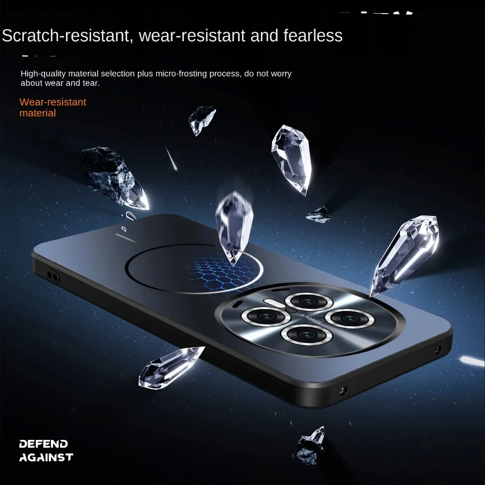 Micro-frosted Ice Feeling Explosion-proof All-inclusive Lens Magnetic Ring Case For Honor Magic 8 Pro Protective Phone Cover