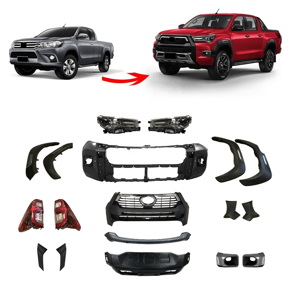 4X4 New Body Parts  Kit For  Hilux Revo 2016 2018 Upgrade To Rocco 2020