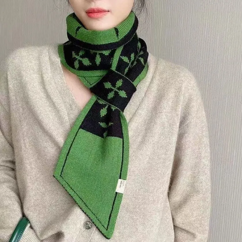 Sciarpa in maglia incrociata da donna, ghetta calda invernale in stile coreano, scaldacollo in filato di fascia alta, versatile e alla moda