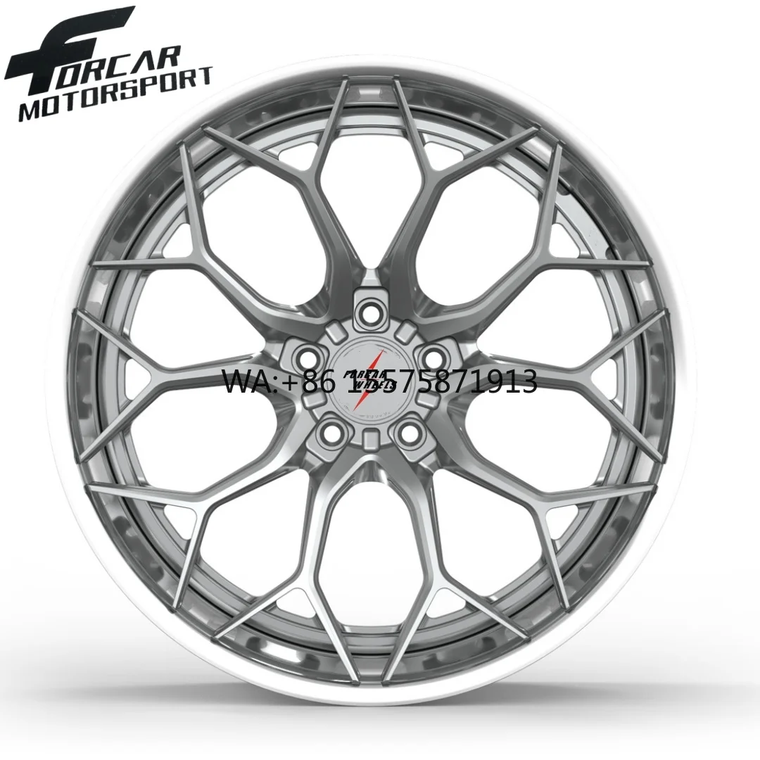 

Forcar Motorsport Forged High Standard Two-Piece Silver Color High Tech Forcar Motorsport Aluminum T6061 Wheels Rims