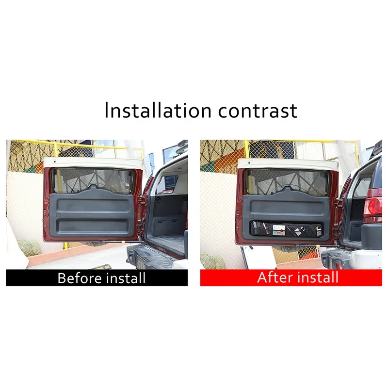 For Toyota FJ Cruiser 2007-2021 Black Oxford Cloth Car Tailgate Storage Bag Tool Box Car Modification Accessories