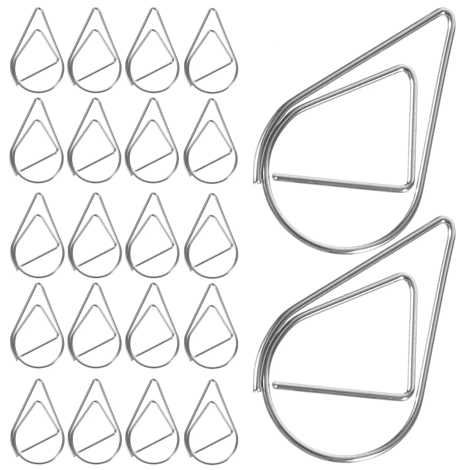 Modeling Paper Clips Metal Material Water Drop Shape Golden Silver Black Colored Bookmark Memo Clips 2.5x1.5cm