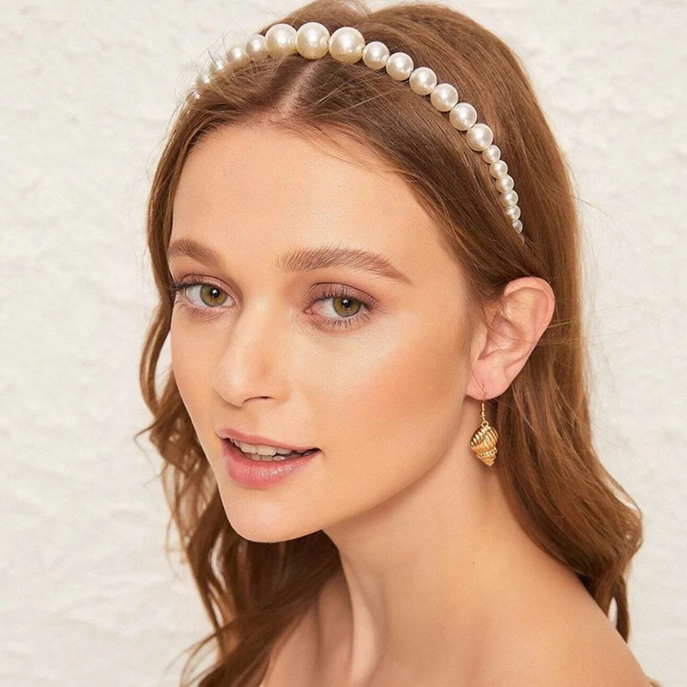 

4Pcs Pearl Headband Bridal Hairbands Elegant Wedding Hair Accessories for Women Party Prom Cosplay Birthday Pearl Headband
