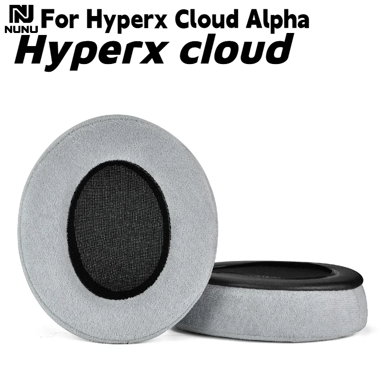 

Replacement Grey frosted cloth+memory sponge Ear Cushion For Hyperx Cloud Alpha hyperx cloud Wireless Gaming Headset Earmuffs
