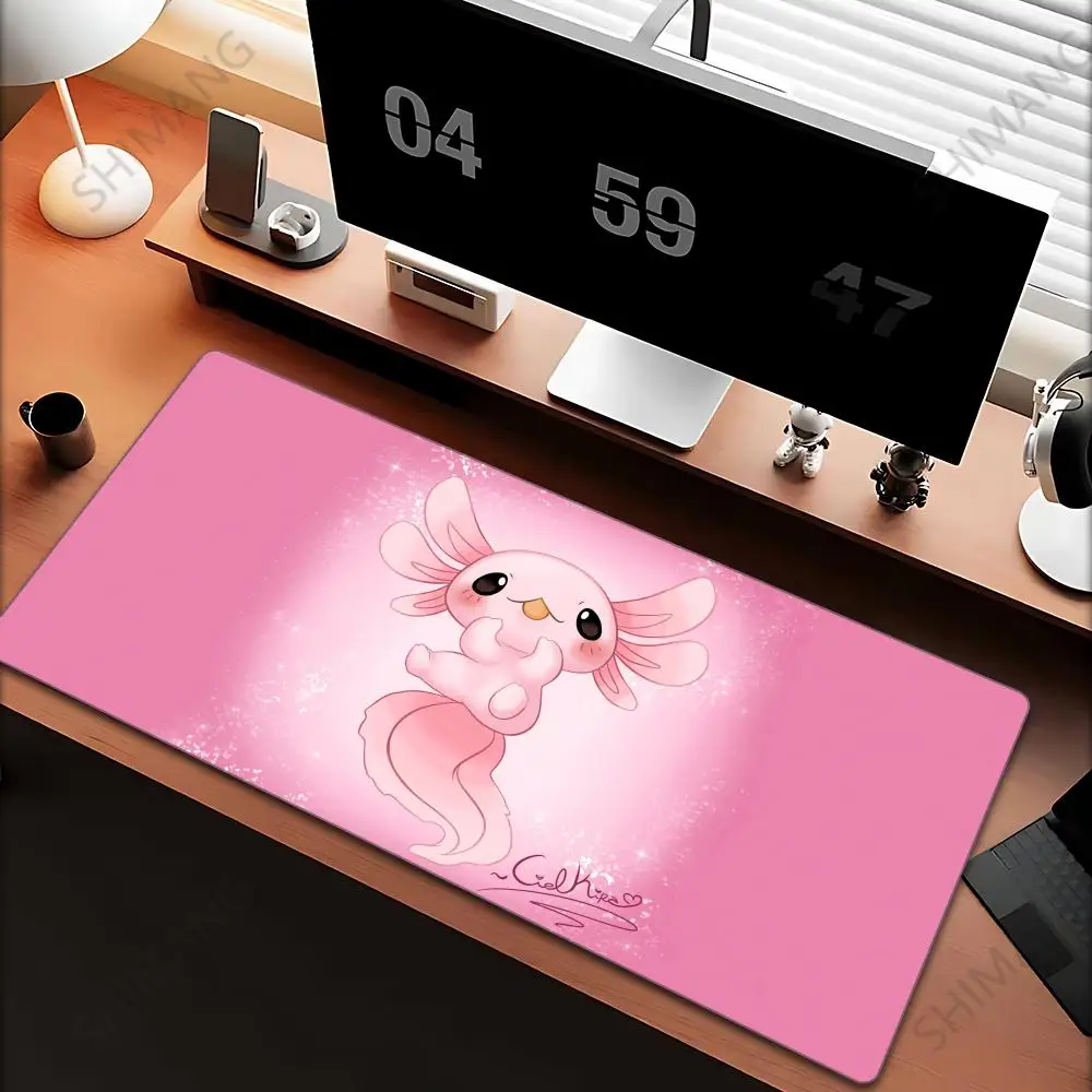 

Cute Axolotl Design Aesthetic Large Gaming Mouse Pad Office Desk Mat Computer Keyboard Pad Nonslip Office Desk Decor Accessories