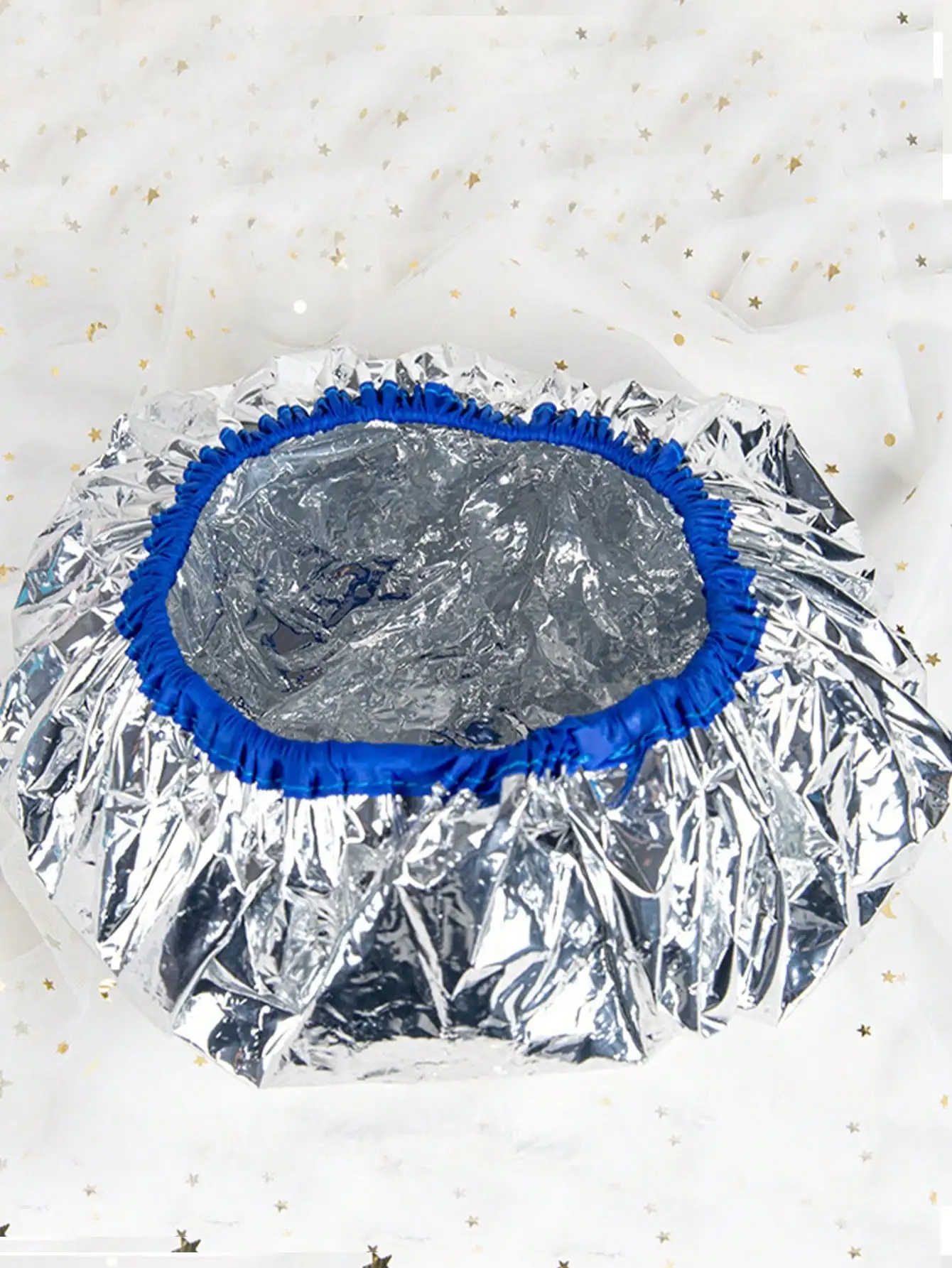 1 Pcs Elastic Reusable Aluminium Foil Hair Cap Heat Retaining Deep Conditioning Steaming Hat For Hair Mask Oil Treatment