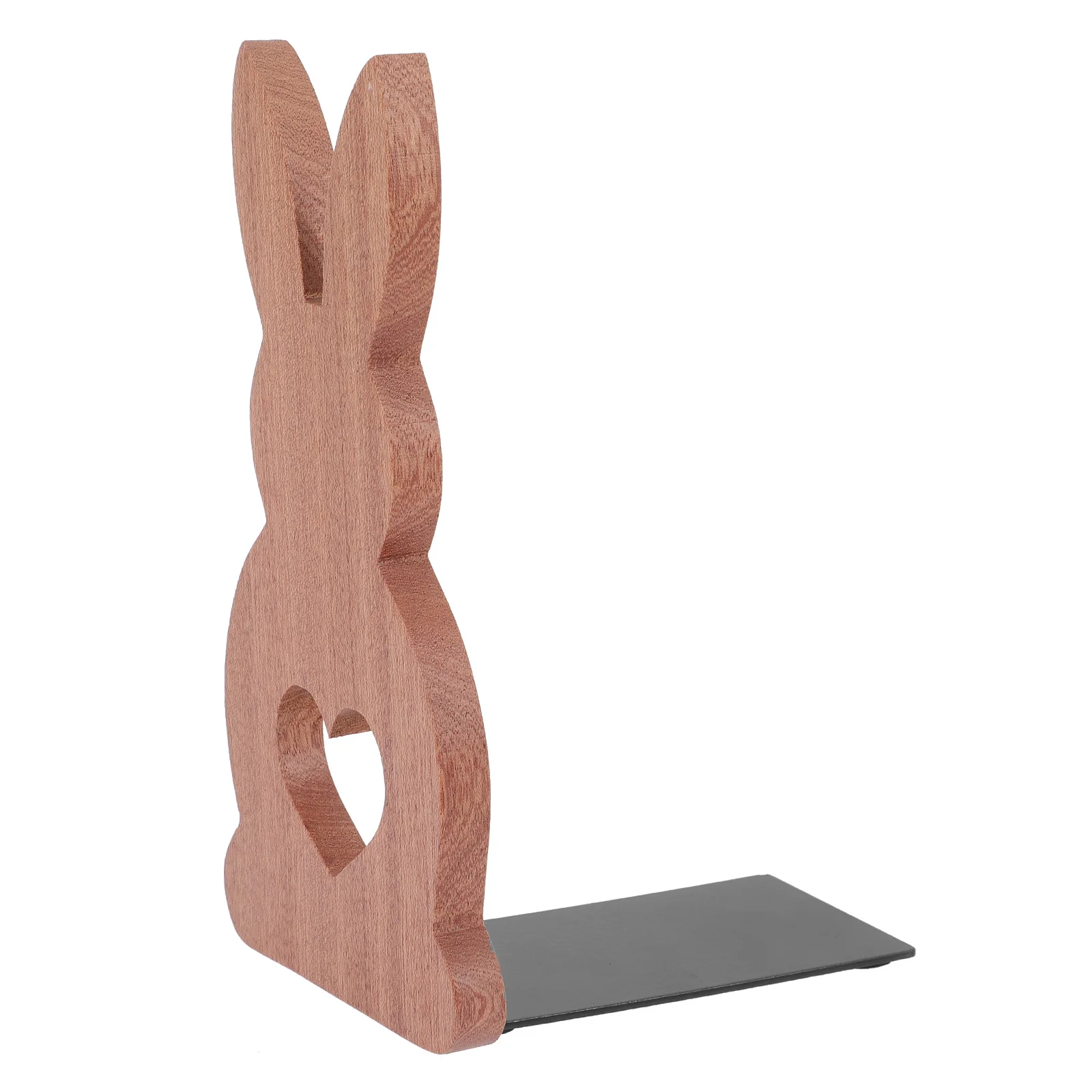 خشبية Bookend أرنب شكل الكرتون عدم الانزلاق كتاب سدادة الرف سطح المكتب حامل كتب الديكور أرنب الدفتين