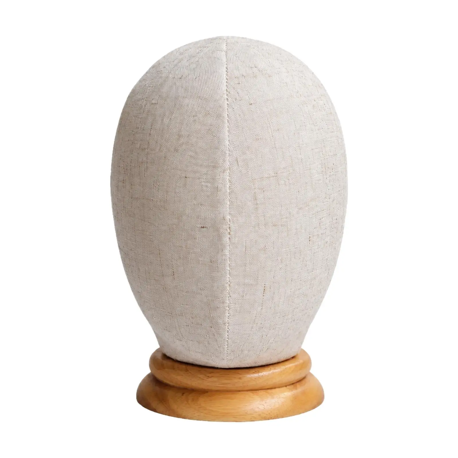 Hat Holder Mannequin Head Display Stand with Cloth Wood Base for Shop Window